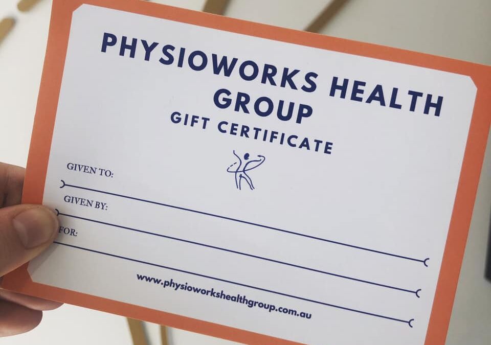 Physioworks Gift Certificate for Mum this Mother’s Day.